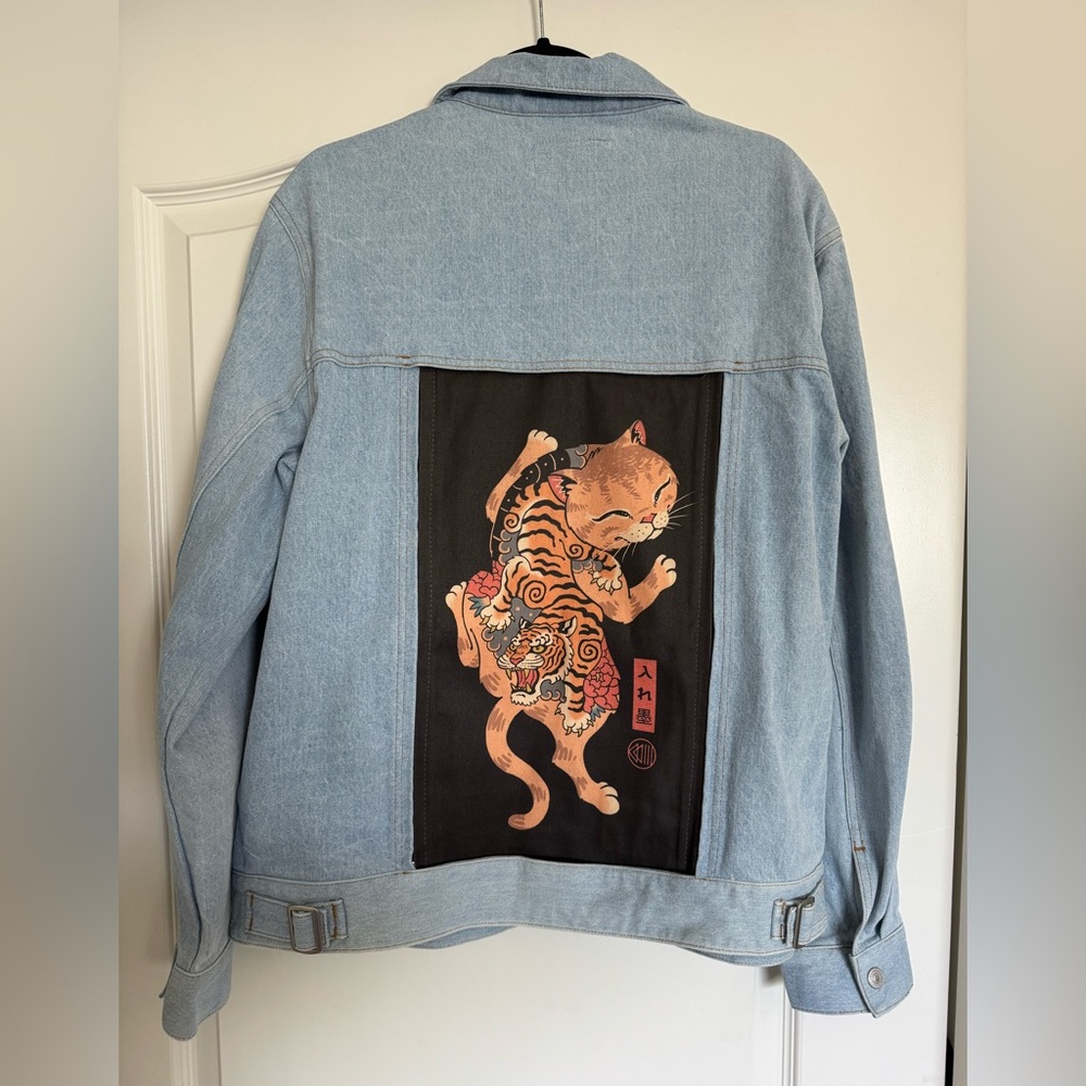 SWAPWEAR Oceanside Denim Jacket with 4 Interchangeable Back Pieces Sz M - Picture 7 of 9